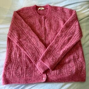 Sezane Magda Cardigan Rose D'hiver - Size XL